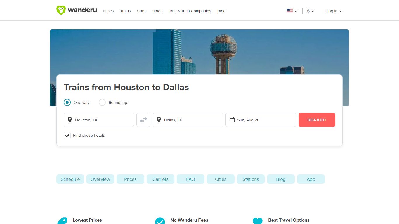 Houston to Dallas Train - Amtrak Tickets $53 | Wanderu